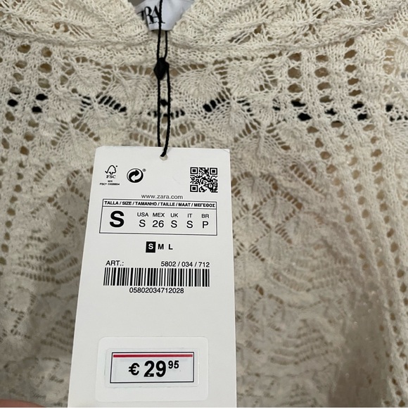 ZARA Crochet Hoodie Cover Up - Picture 6 of 6